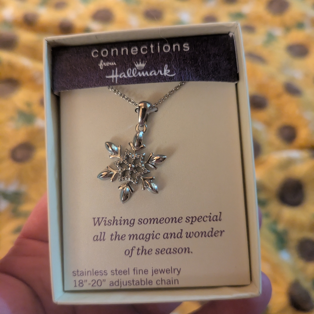 Hallmark Silver Snowflake Pendant Necklace